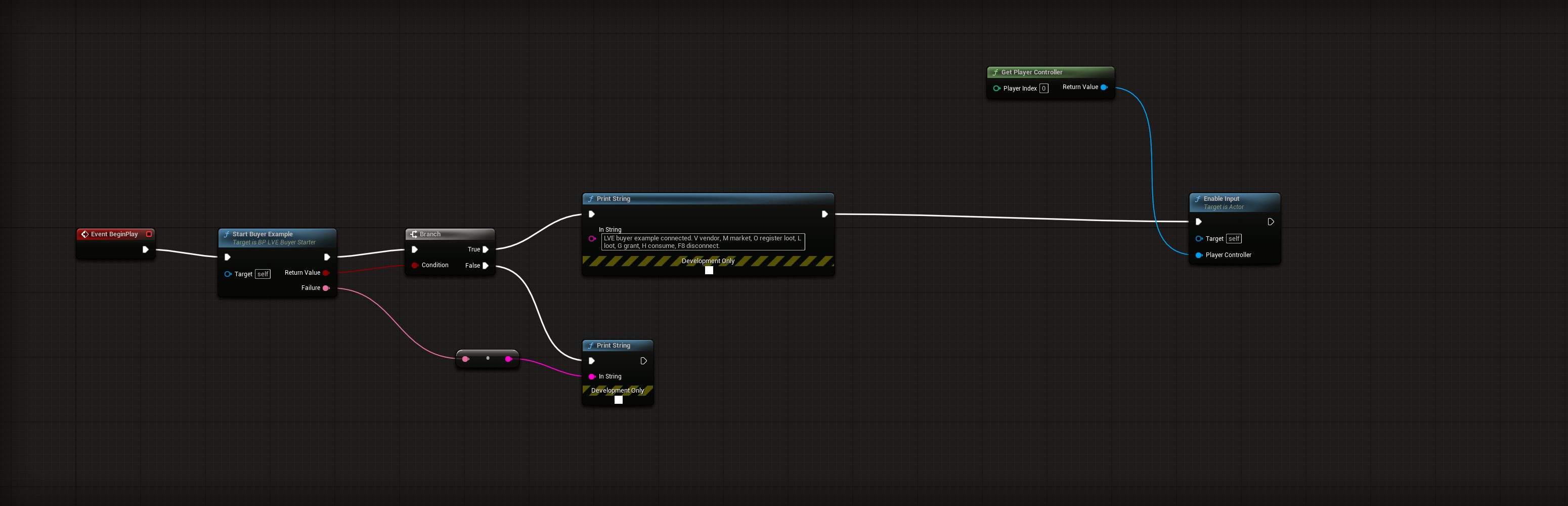 Actual BP_LVE_BuyerStarter EventGraph-BeginPlay graph or settings